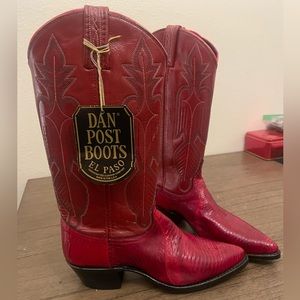 Vintage Red
Lizard Reptile Exotic Skin Leather Tall
Cowgirl Western Boots